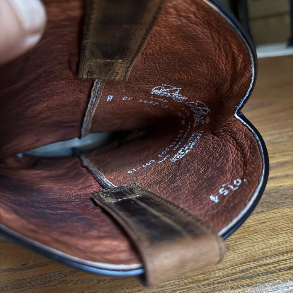 Dan Post Brown 6½ M Leather Made In Mexico Cowboy Western Festival Rodeo Boots - Picture 12 of 14